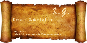 Kresz Gabriella névjegykártya