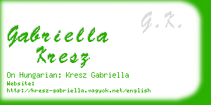 gabriella kresz business card